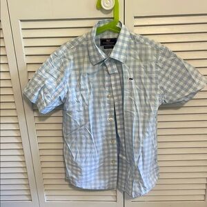Vineyard Vines Blue Checkered Button Down Shirt